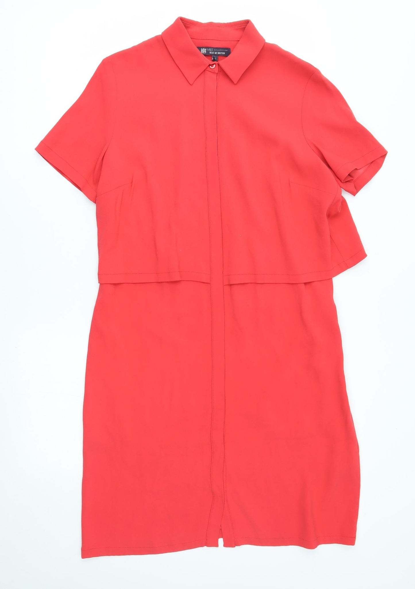 M&S Womens Red   T-Shirt Dress  Size 10