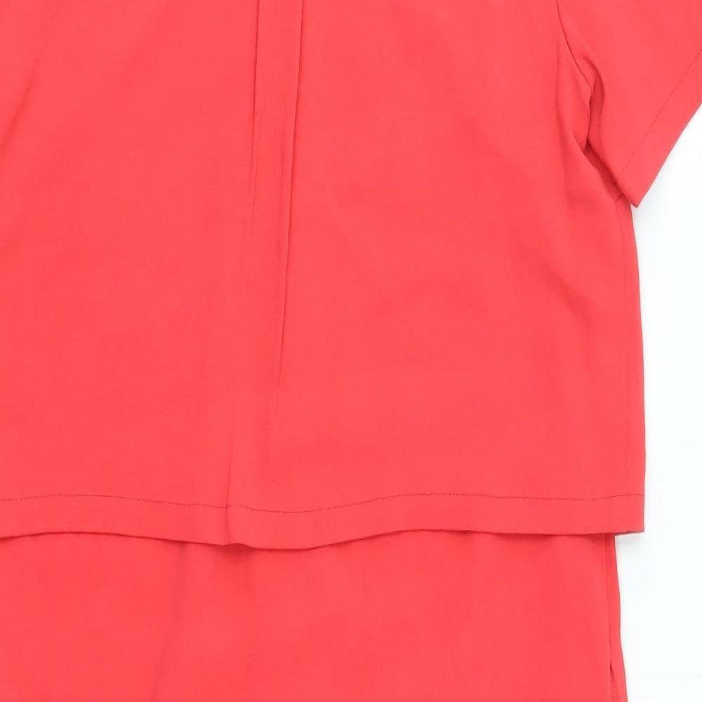 M&S Womens Red   T-Shirt Dress  Size 10