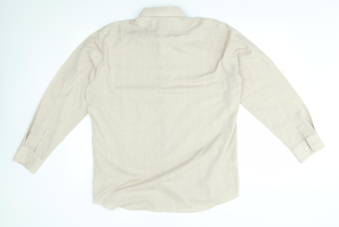 M&S Mens Beige    Dress Shirt Size 16