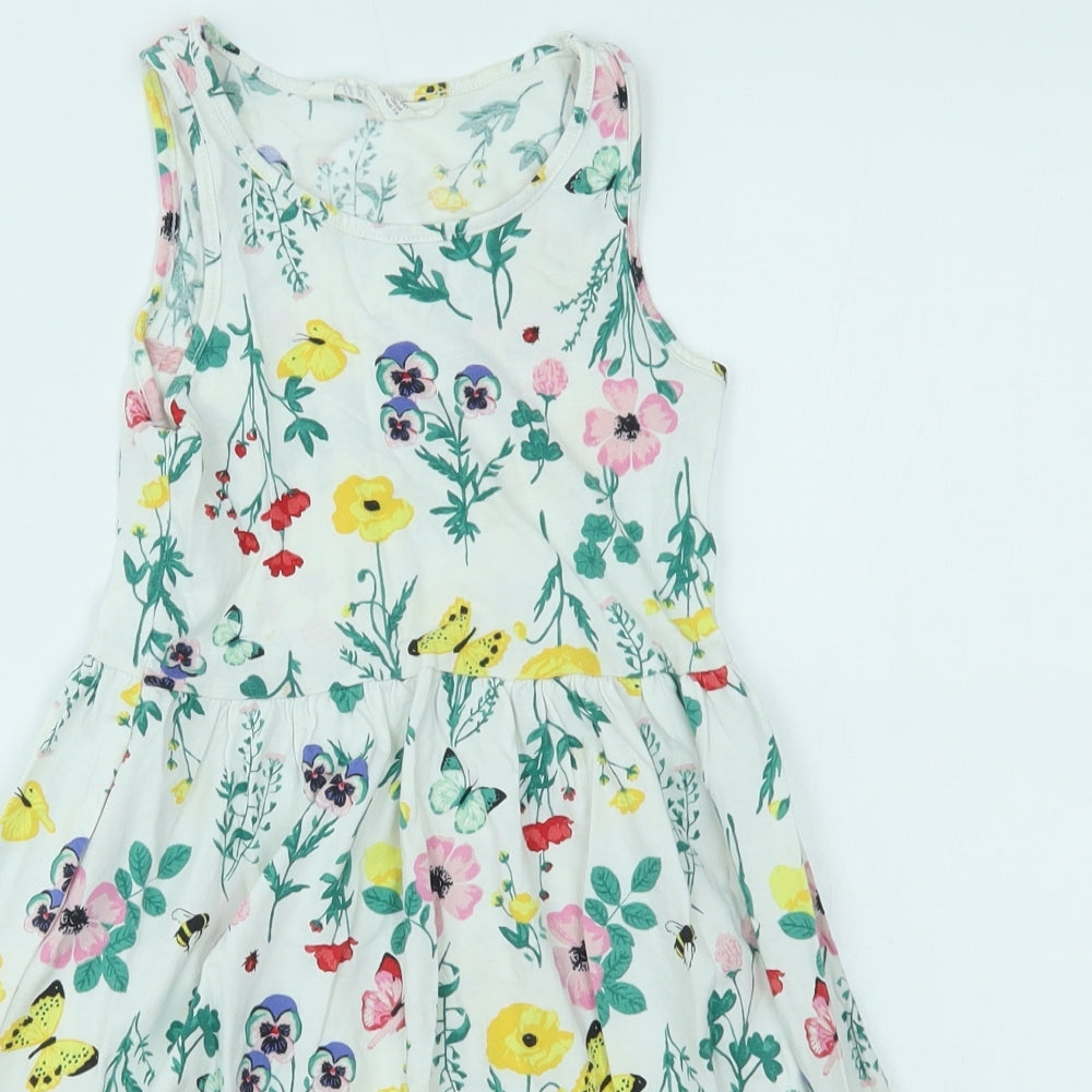H&M Girls White Floral  A-Line  Size 7-8 Years