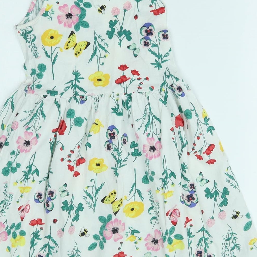 H&M Girls White Floral  A-Line  Size 7-8 Years