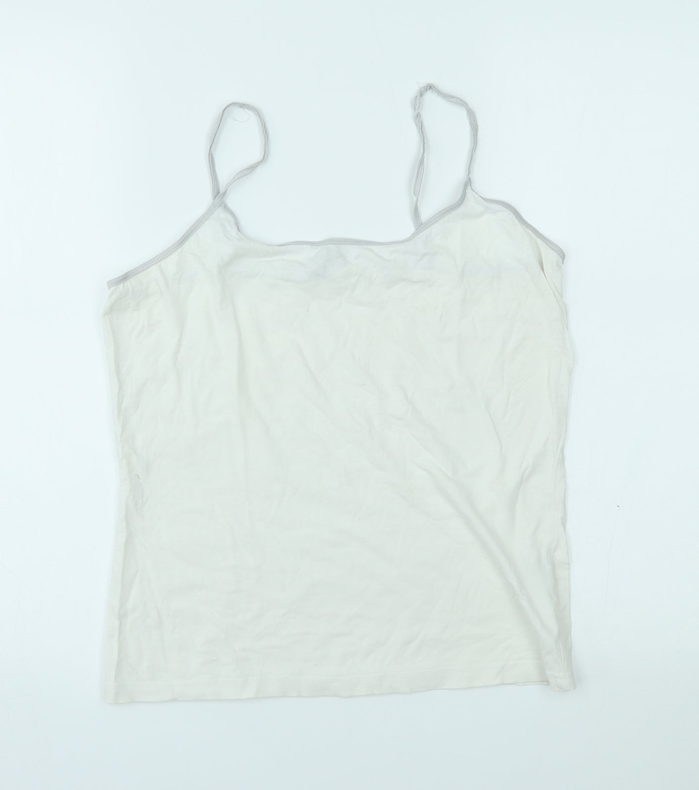 H&M Womens White   Camisole Tank Size 14