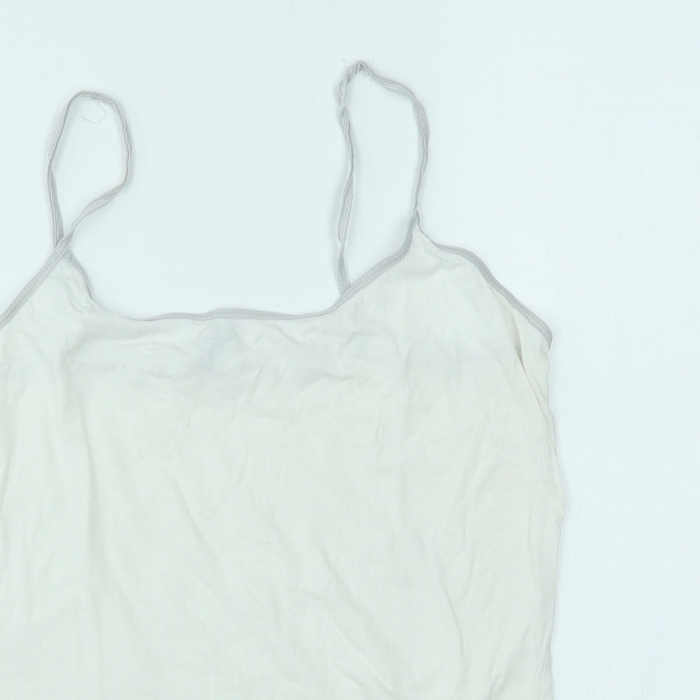 H&M Womens White   Camisole Tank Size 14