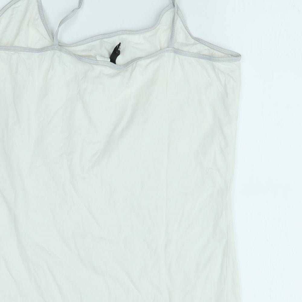 H&M Womens White   Camisole Tank Size 14