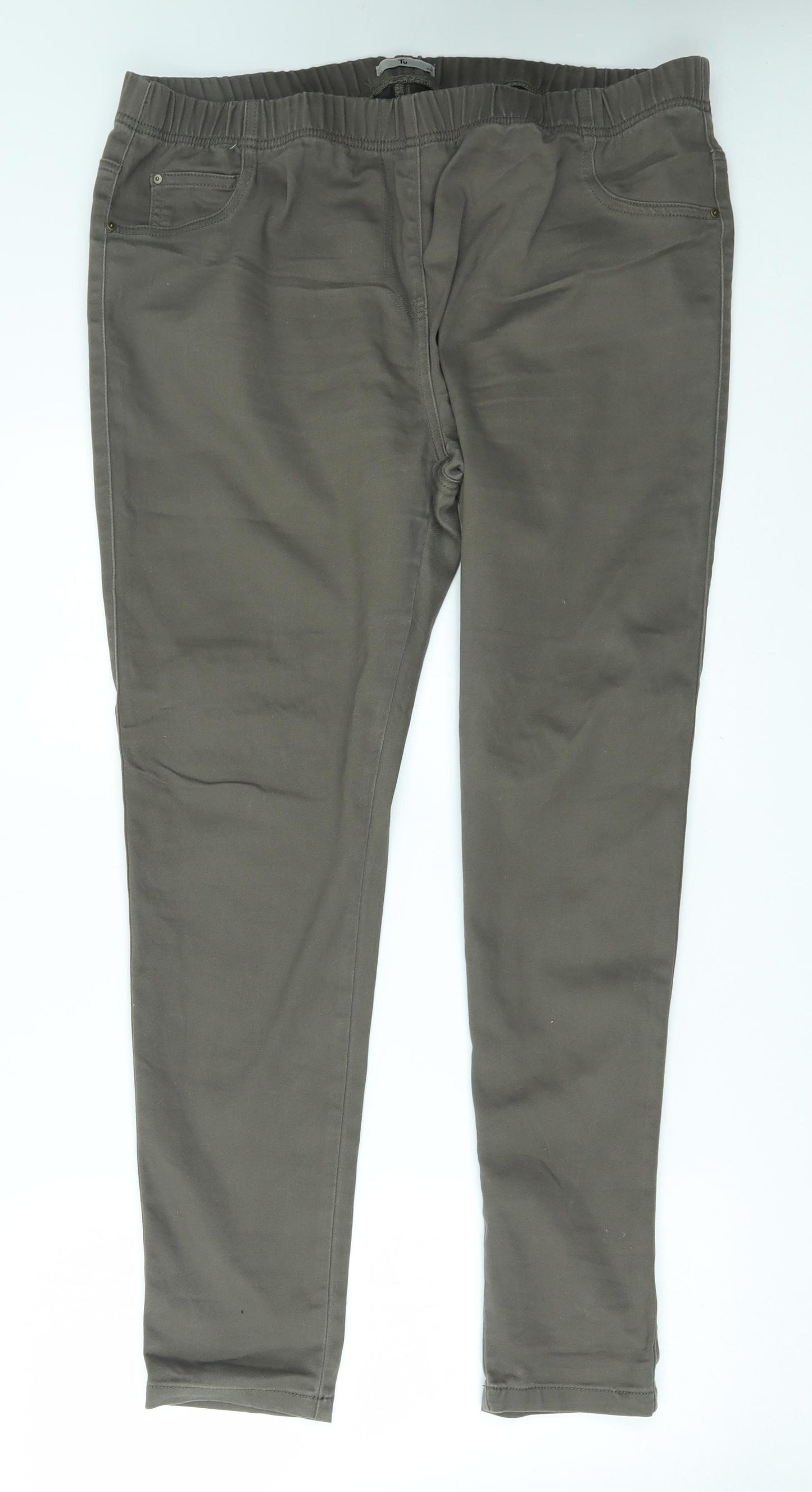 TU Womens Brown   Trousers  Size 20 L29 in