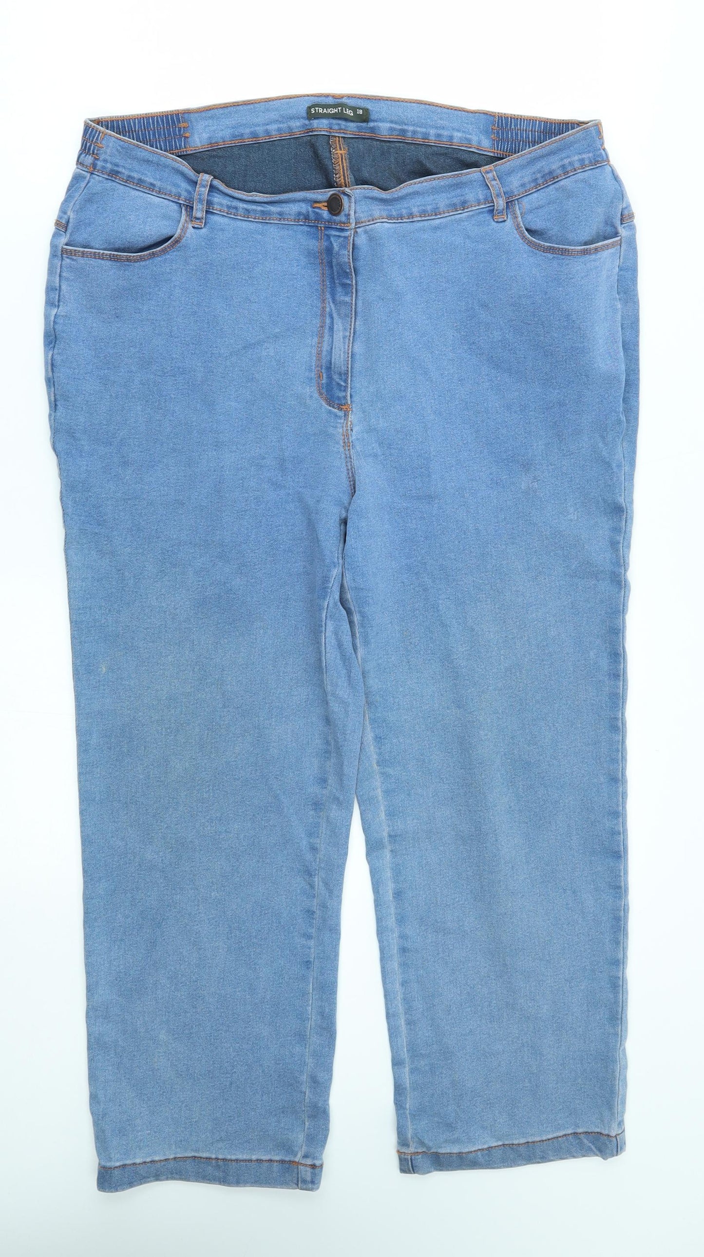 Preworn Womens Blue   Straight Jeans Size 18 L24 in