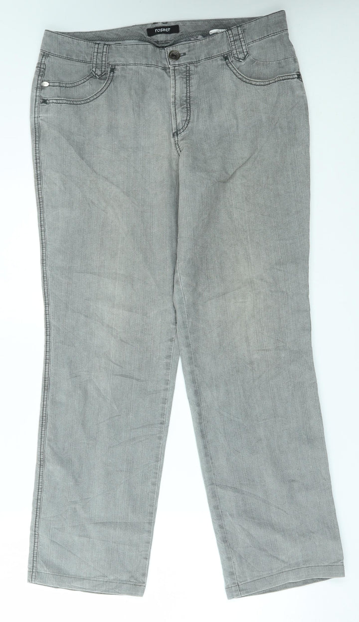Rosner Womens Grey Straight Jeans Size 34 in L29 in