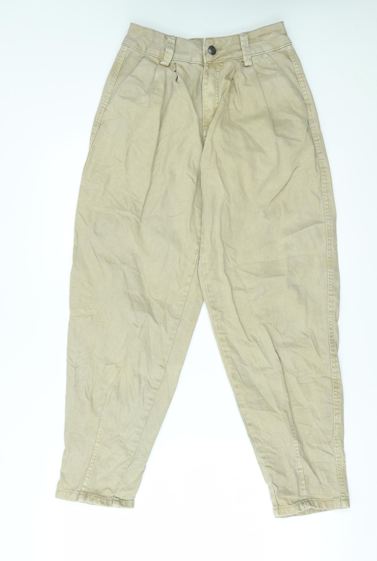 Bershka Womens Beige   Tapered Jeans Size 6 L26 in