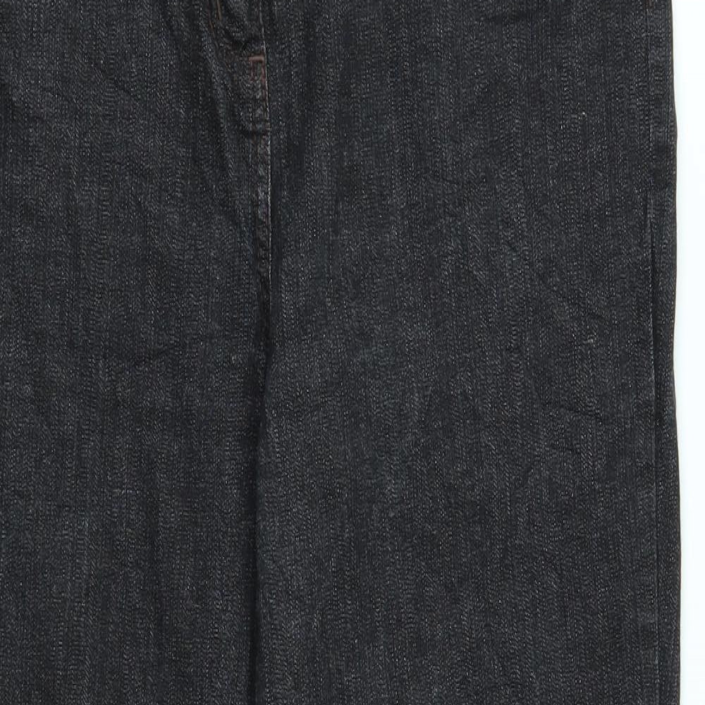 M&S Womens Black   Straight Jeans Size 16 L29 in