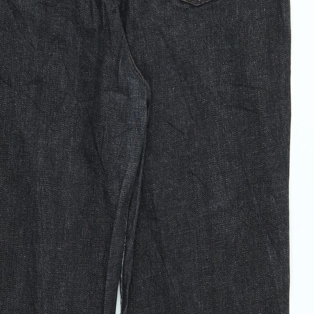 M&S Womens Black   Straight Jeans Size 16 L29 in