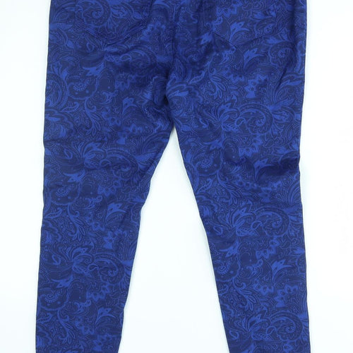 TU Womens Blue Paisley  Jegging Jeans Size 14 L26 in
