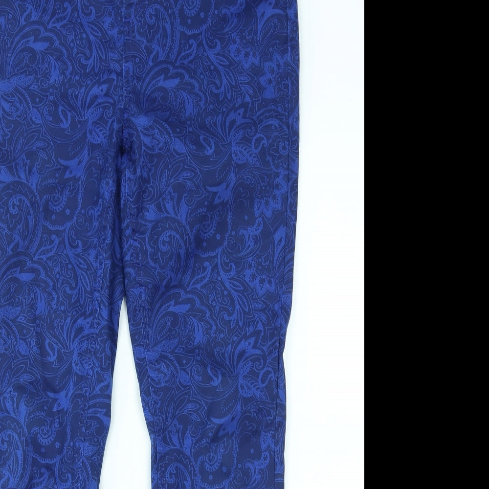 TU Womens Blue Paisley  Jegging Jeans Size 14 L26 in