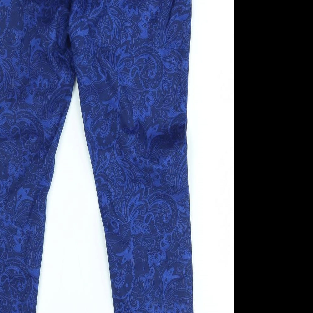 TU Womens Blue Paisley  Jegging Jeans Size 14 L26 in