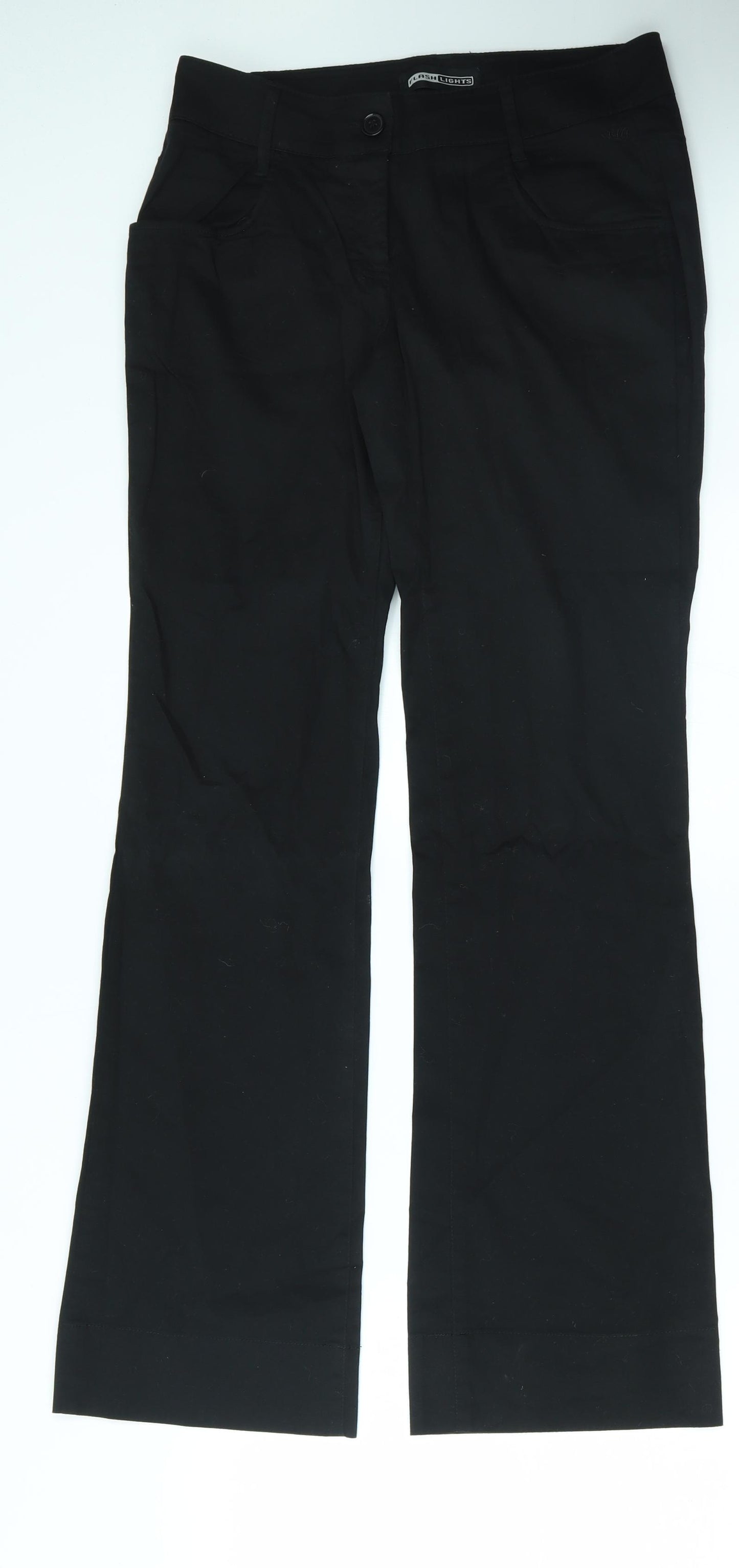 Flashlights Womens Black   Trousers  Size 12 L32 in
