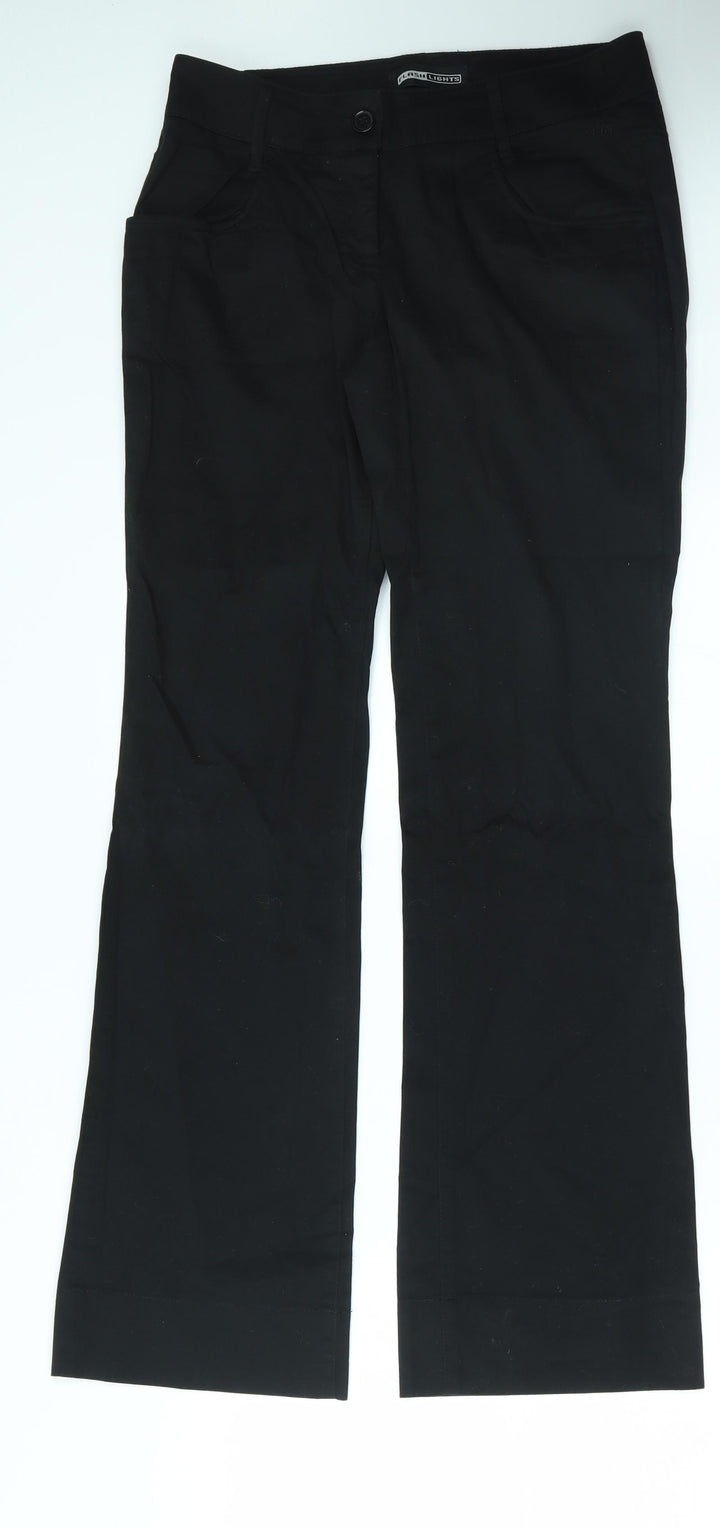 Flashlights Womens Black   Trousers  Size 12 L32 in