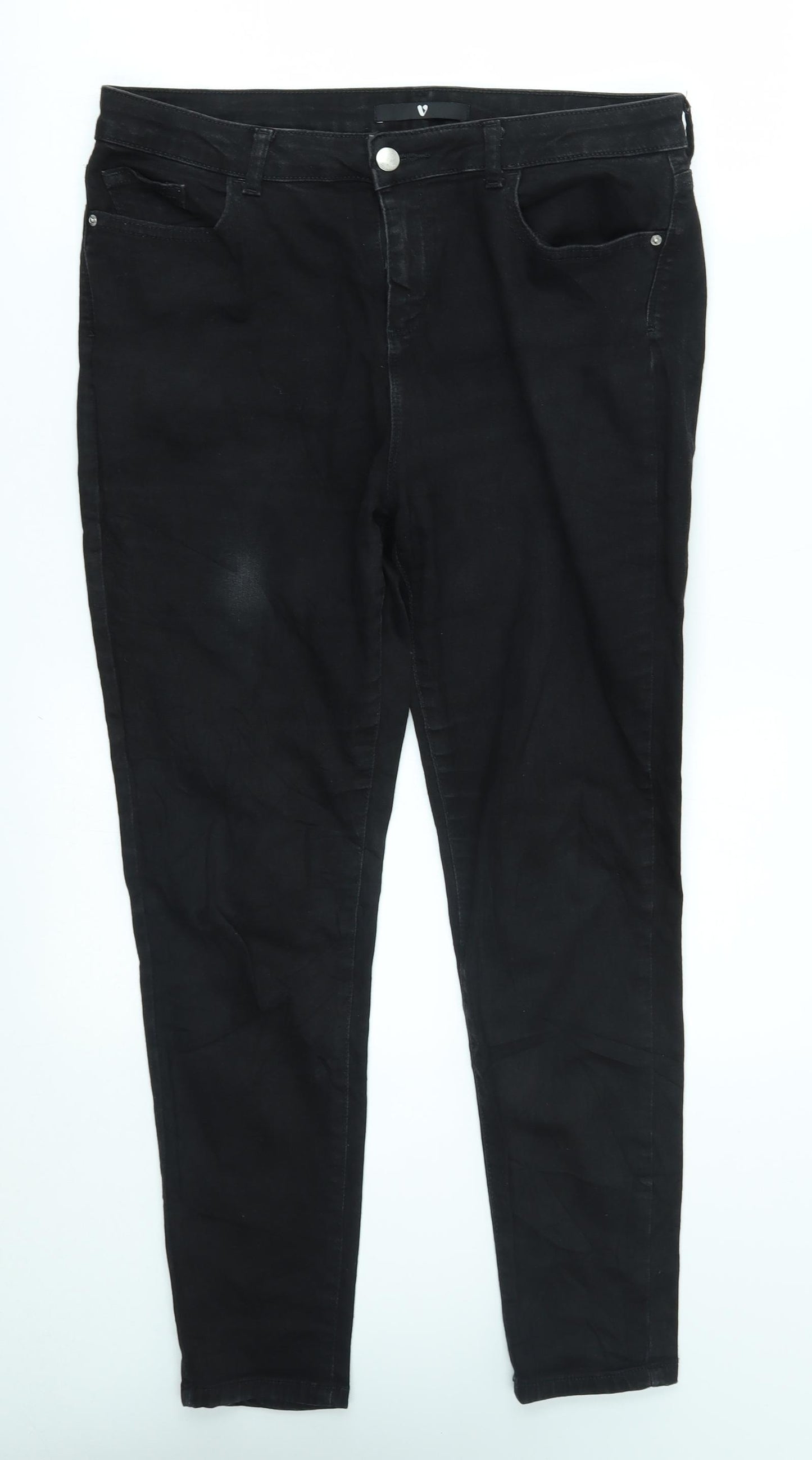 Very Womens Black   Skinny Jeans Size 14 L26 in