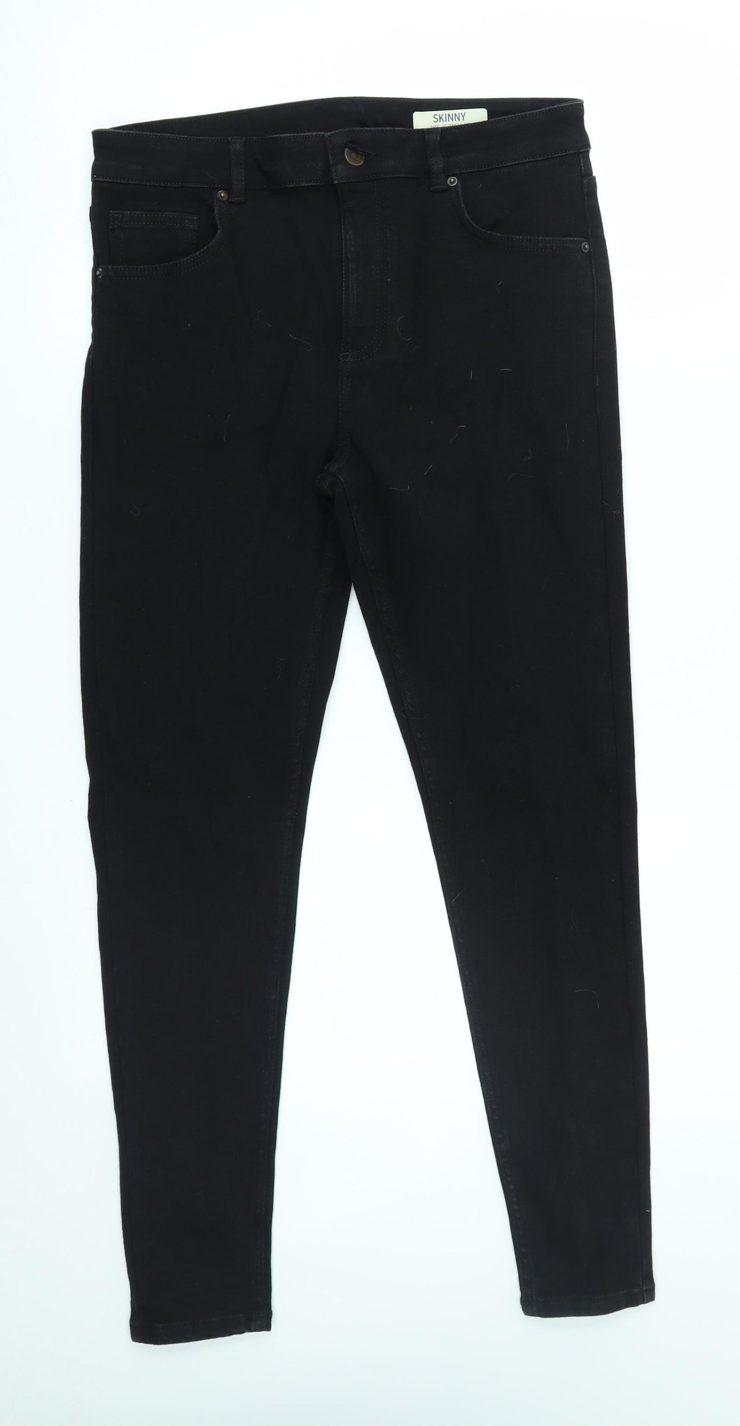 M&S Womens Black   Skinny Jeans Size 12 L28 in