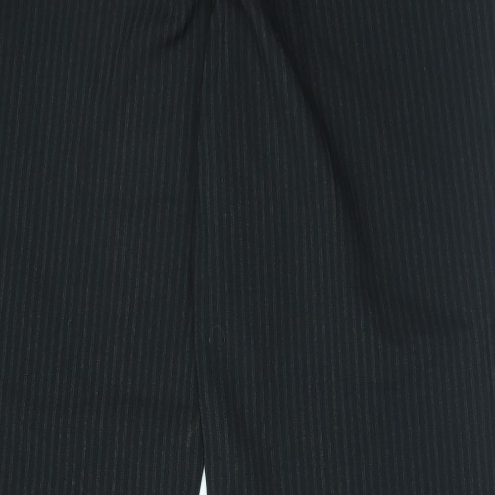 petit Womens Black Striped  Trousers  Size 12 L27 in