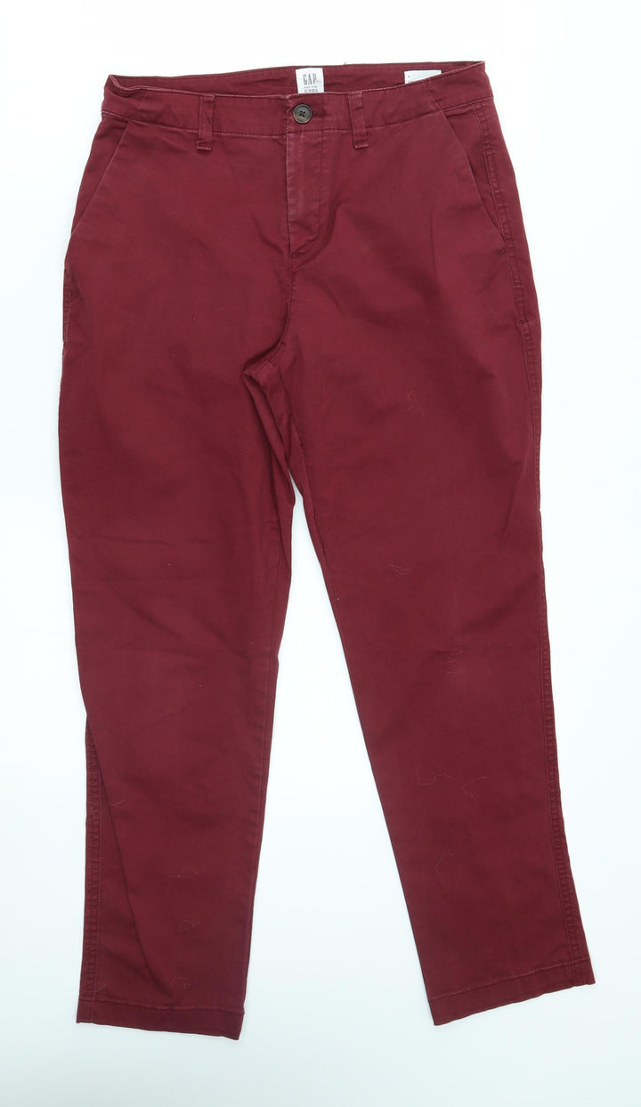 Gap Womens Red Straight Jeans Size 4 L28 in - Girlfriend Fit