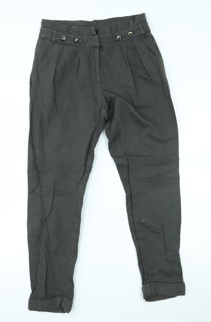 Topshop Womens Grey   Trousers  Size 8 L24 in