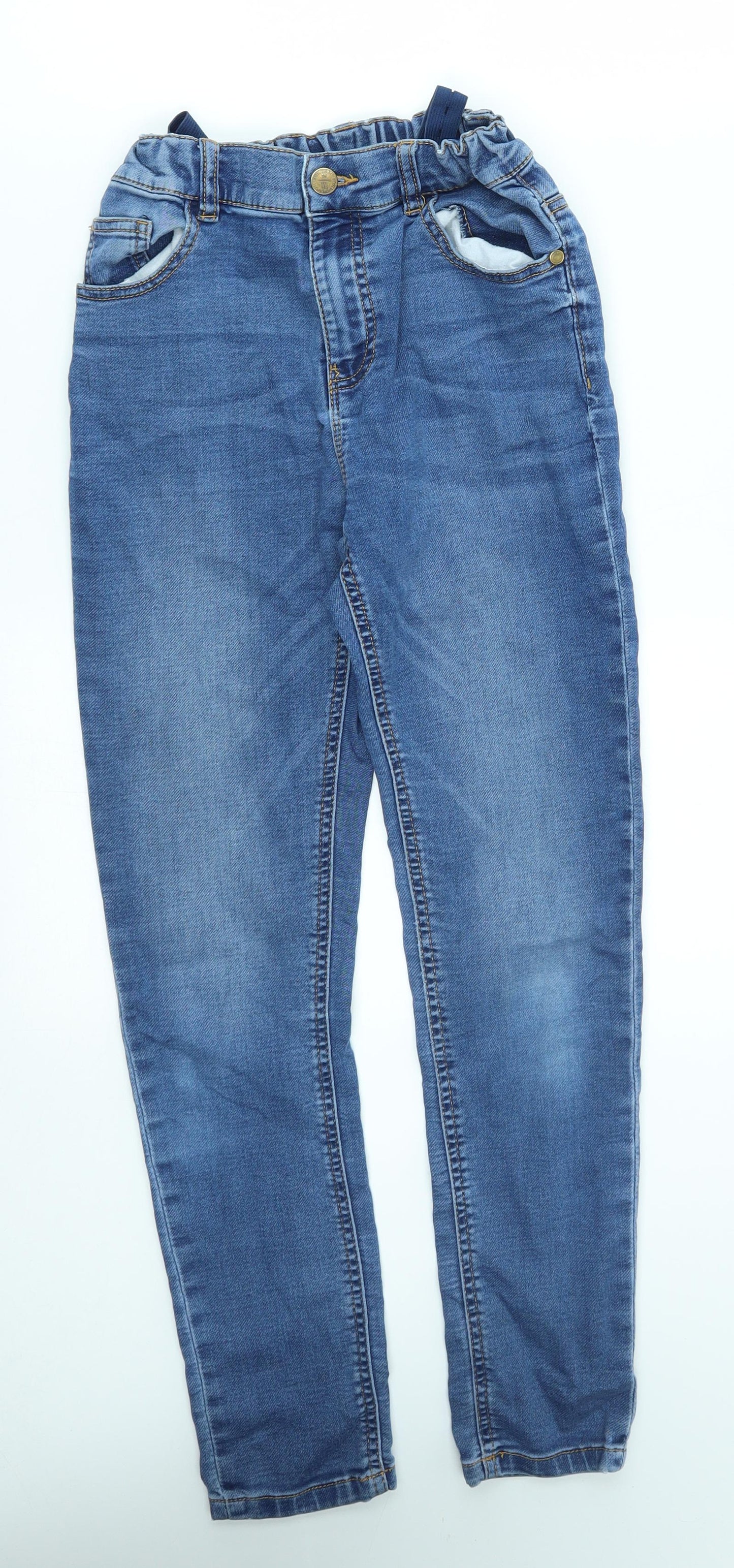 M&S Girls Blue   Straight Jeans Size 11-12 Years