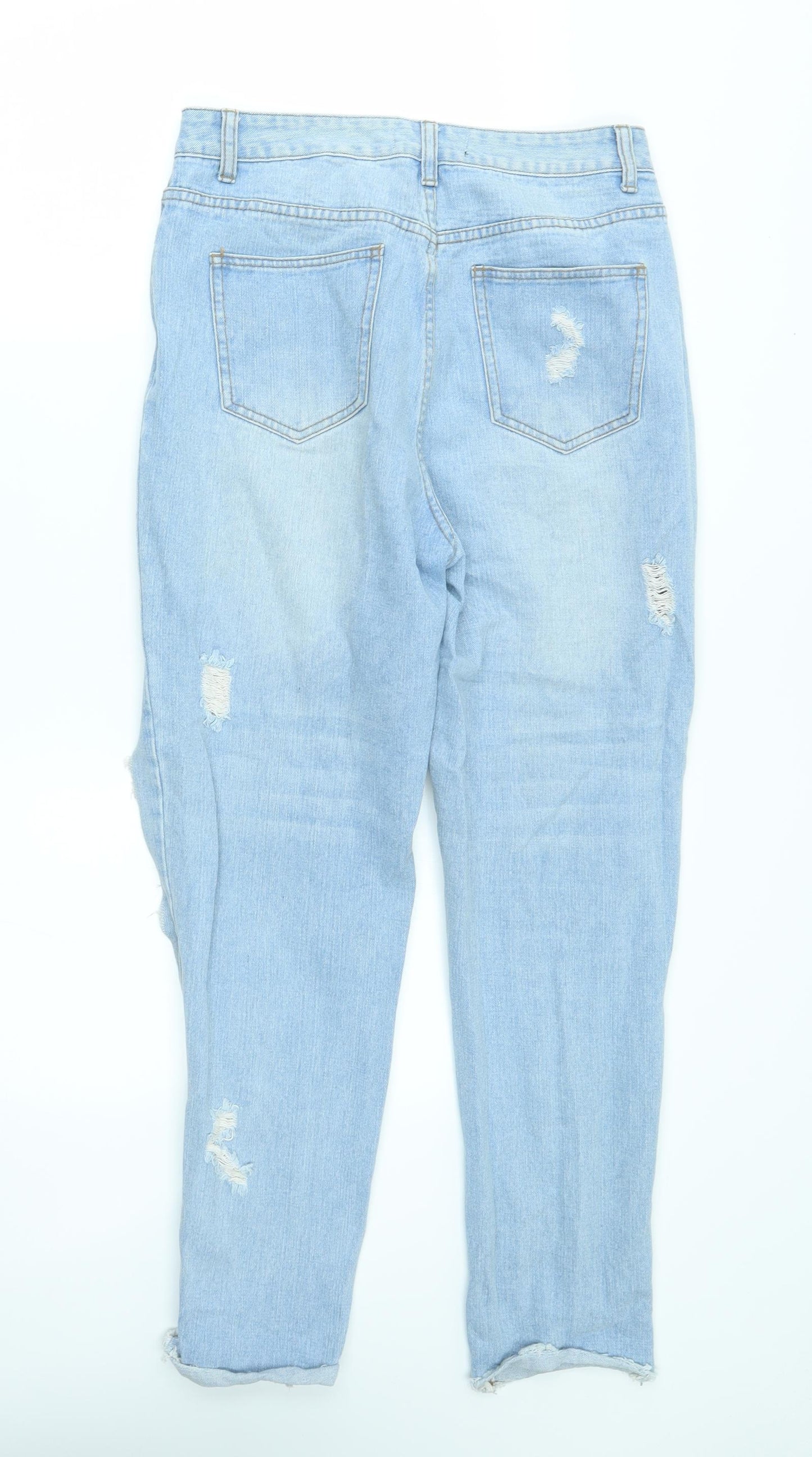 Missguided Womens Blue   Straight Jeans Size 10 L26 in
