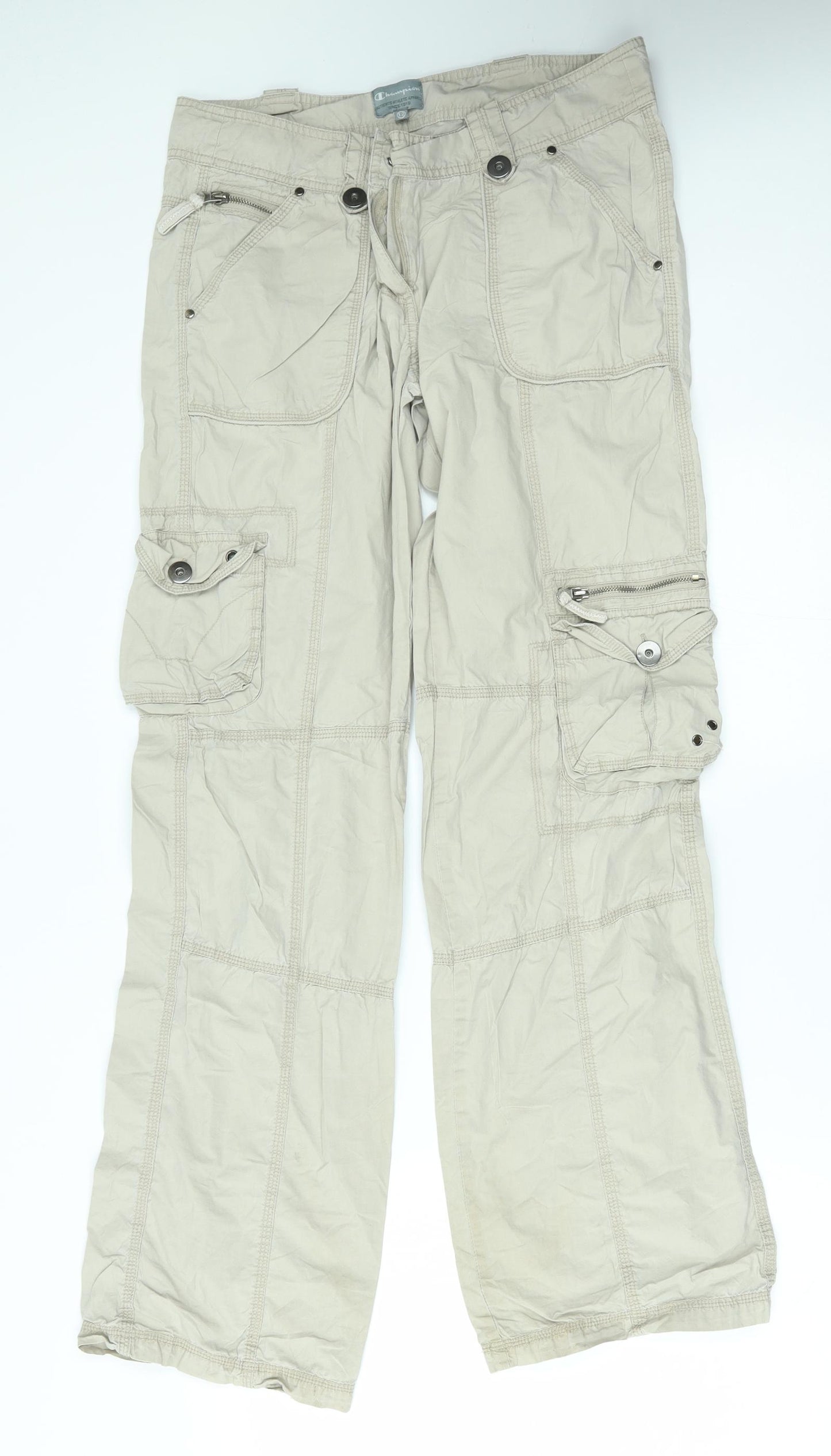 Champion Womens Beige   Cargo Trousers Size 12 L32 in