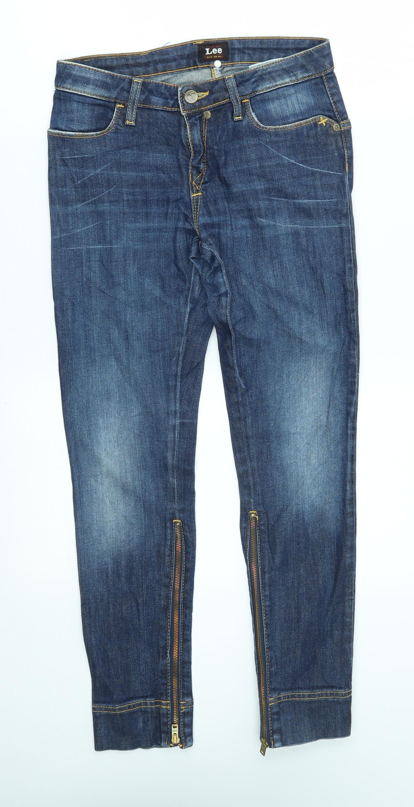 Lee Womens Blue   Straight Jeans Size 28 in L26 in