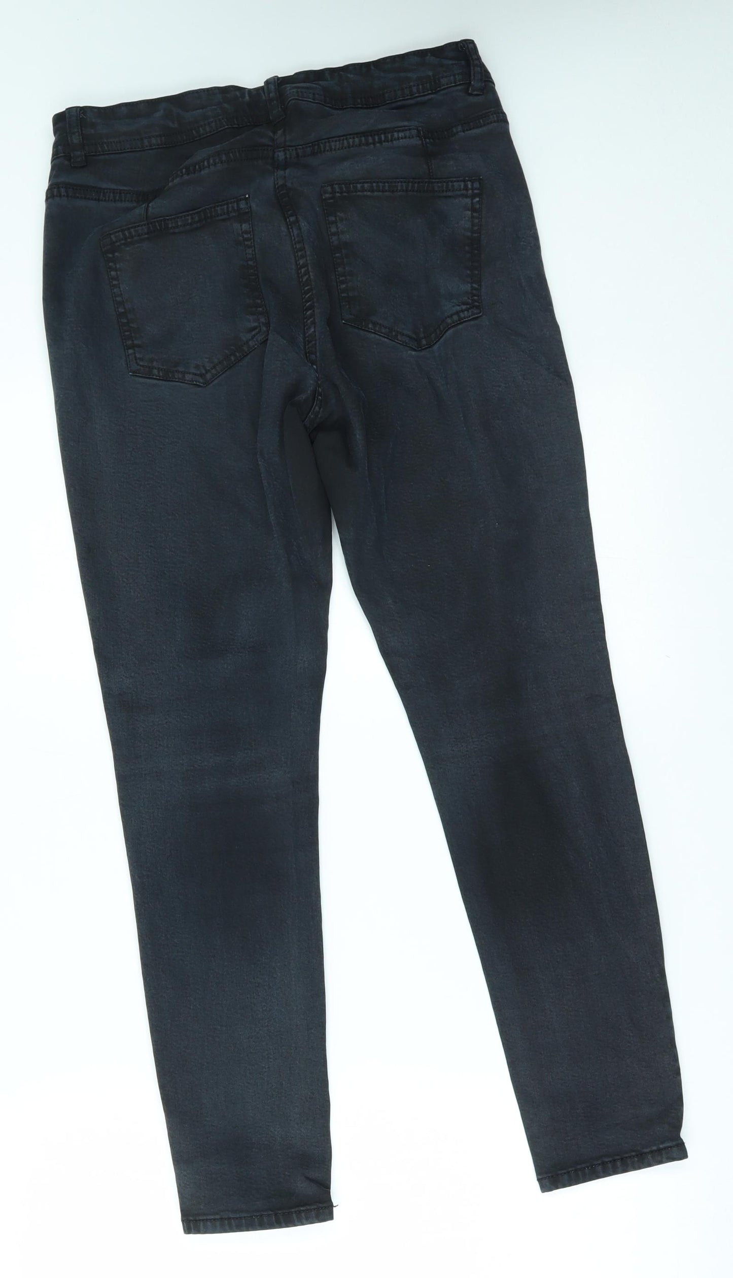 NEXT Womens Black   Skinny Jeans Size 12 L26 in - soft touch