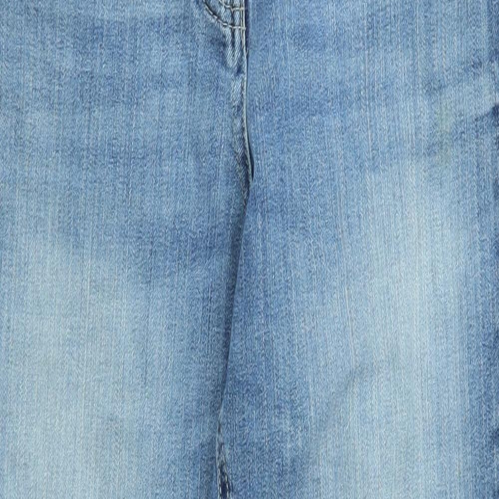 TU Womens Blue   Straight Jeans Size 12 L27 in - Boyfriend Fit