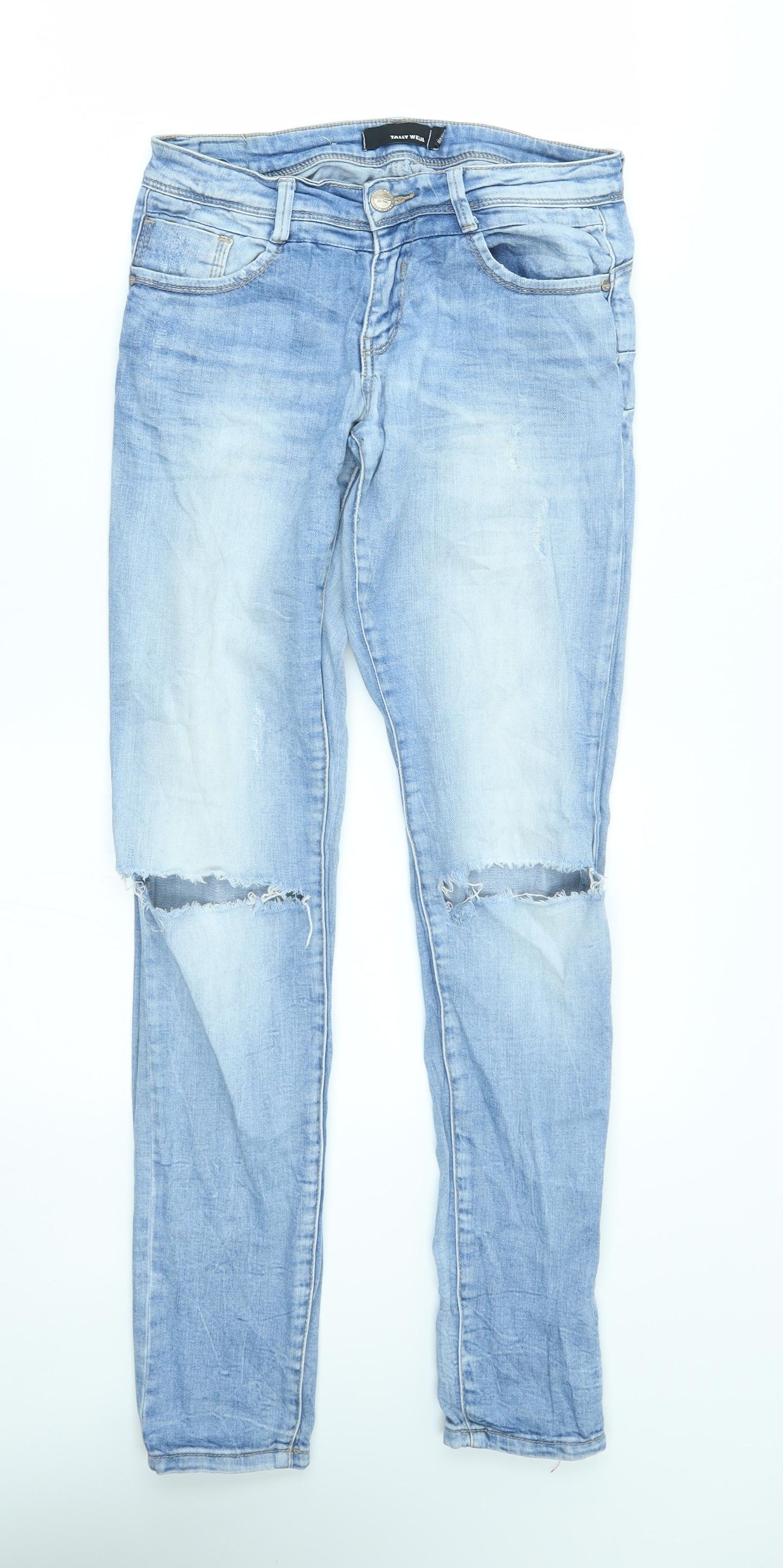 TALLY WEiJL Womens Blue   Skinny Jeans Size 8 L28 in