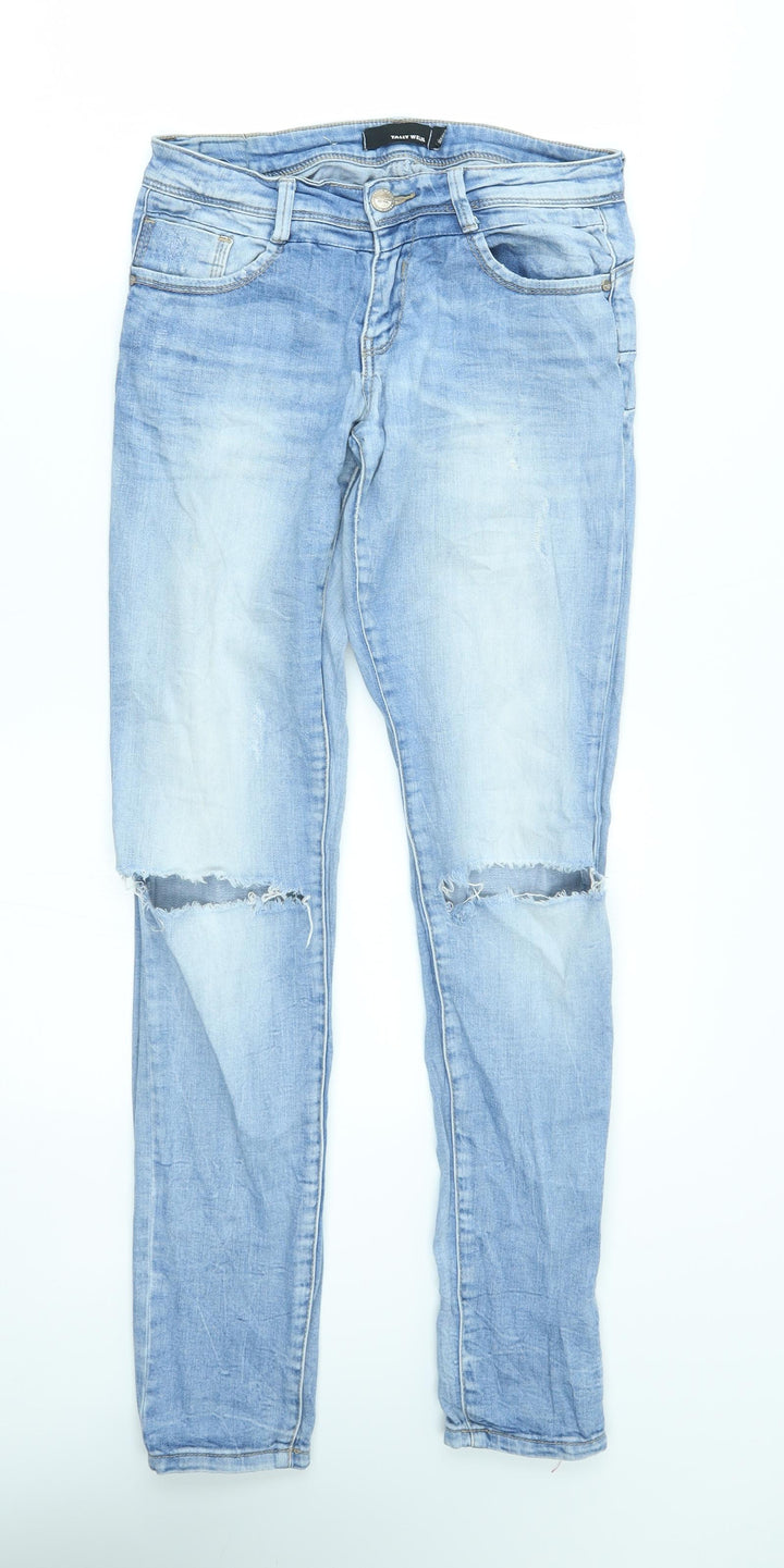 TALLY WEiJL Womens Blue   Skinny Jeans Size 8 L28 in