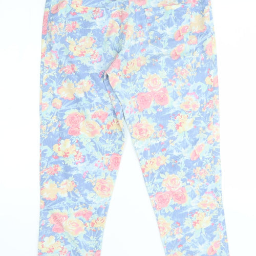 ango Womens Blue Floral  Straight Jeans Size 30 in L26 in