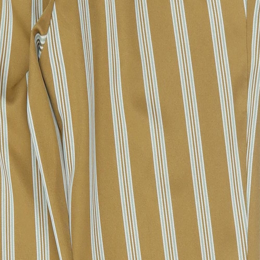 Primark Womens Brown Striped  Trousers  Size 12 L27 in