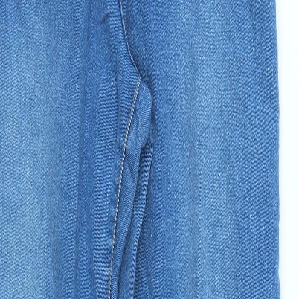 Boohoo Womens Blue   Straight Jeans Size 14 L35 in - long leg