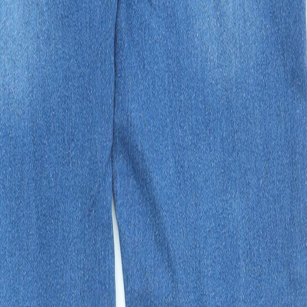 Boohoo Womens Blue   Straight Jeans Size 14 L35 in - long leg