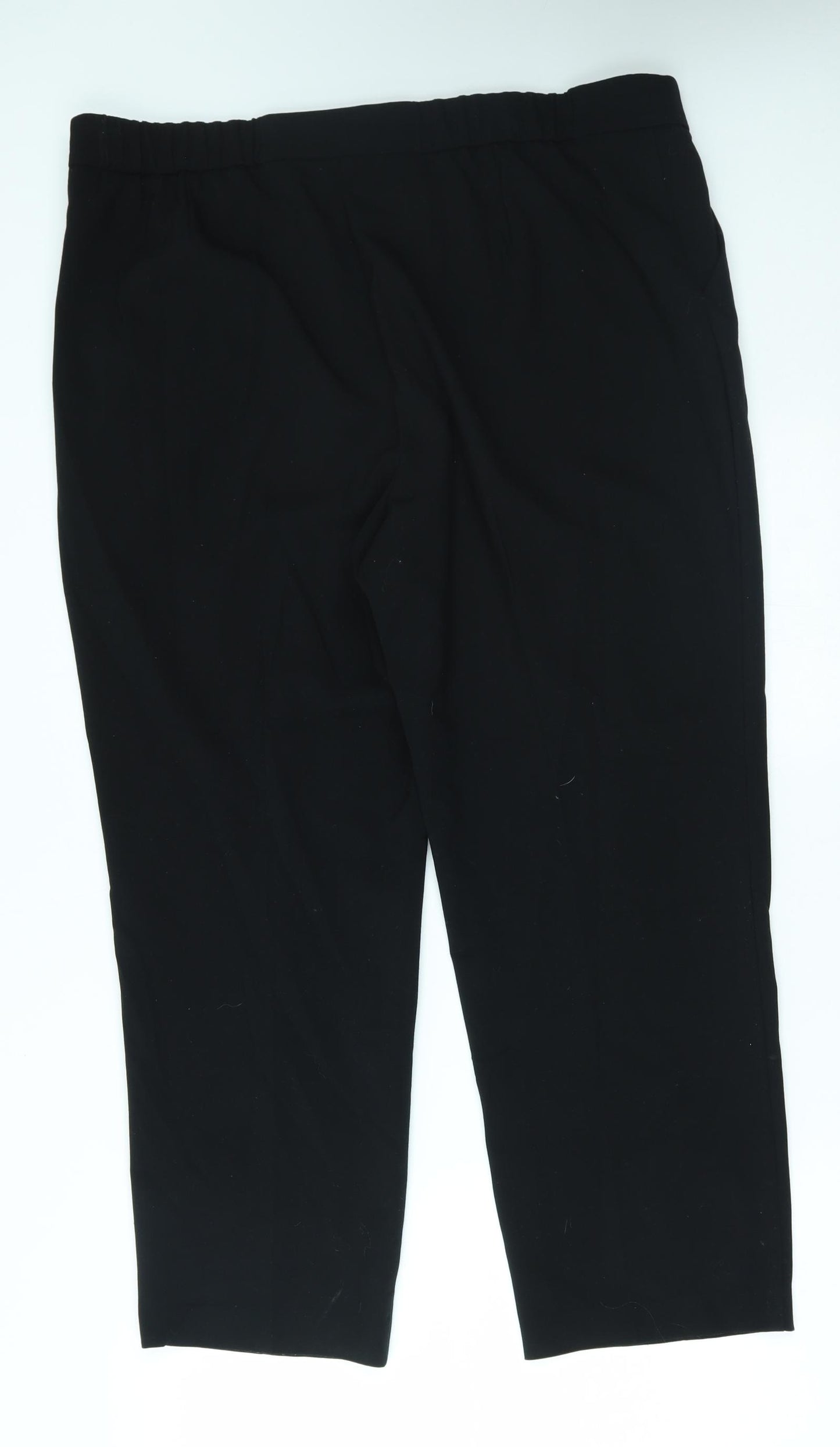 M&S Womens Black   Trousers  Size 18 L25 in