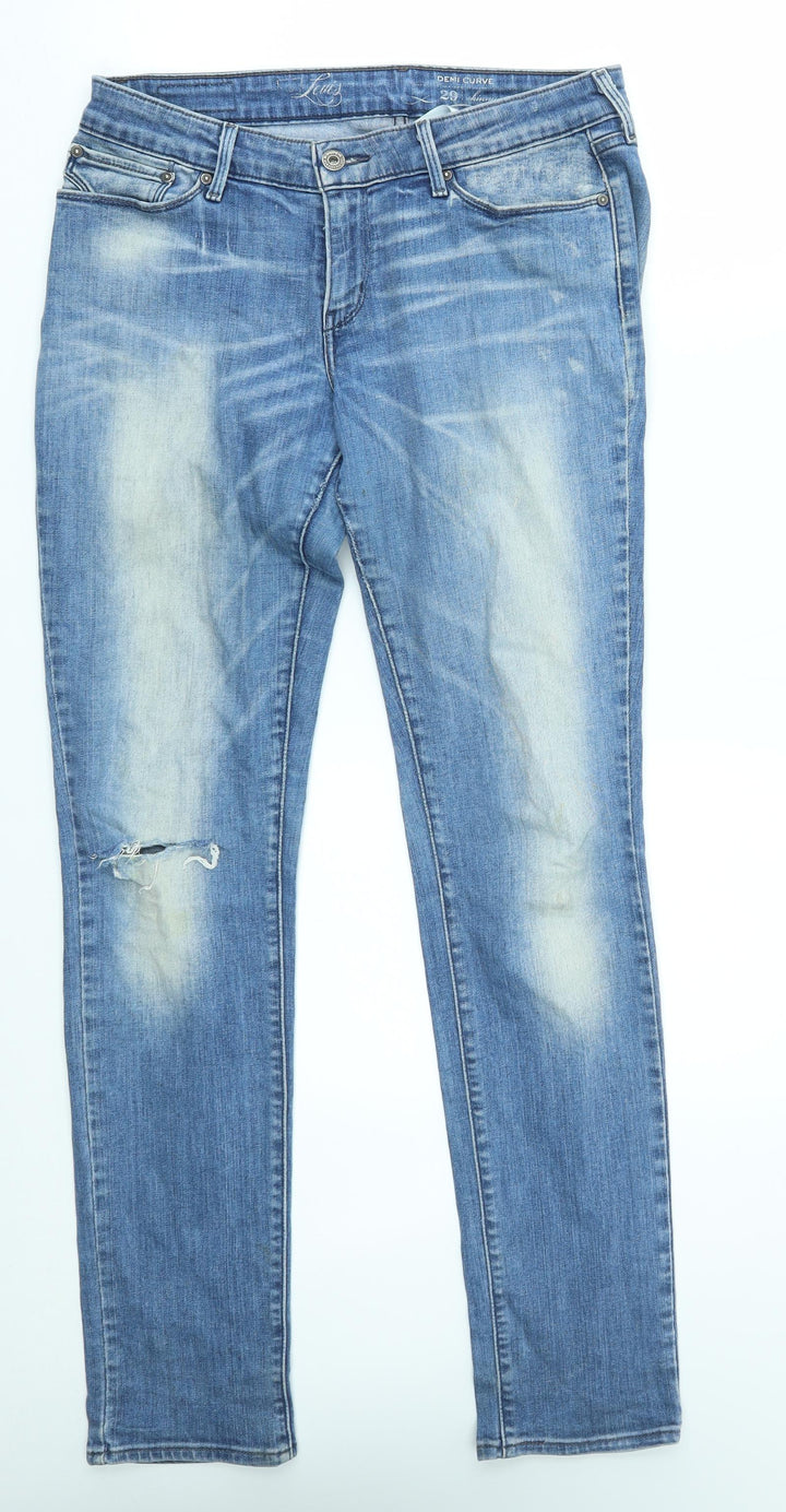 louis Womens Blue Skinny Jeans Size 29 in L30 in - demi curve