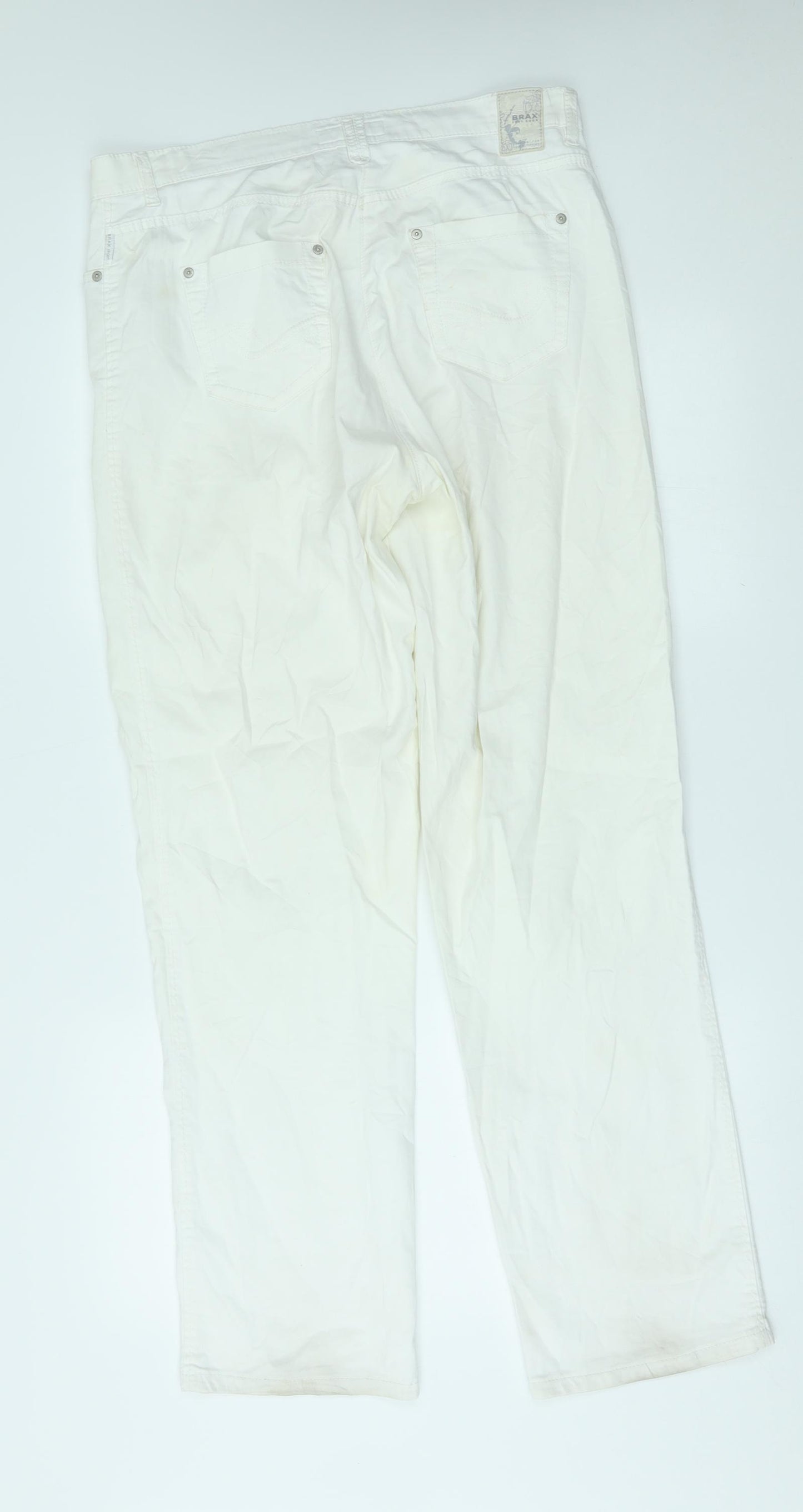 BRAX Womens White   Trousers  Size 16 L30 in