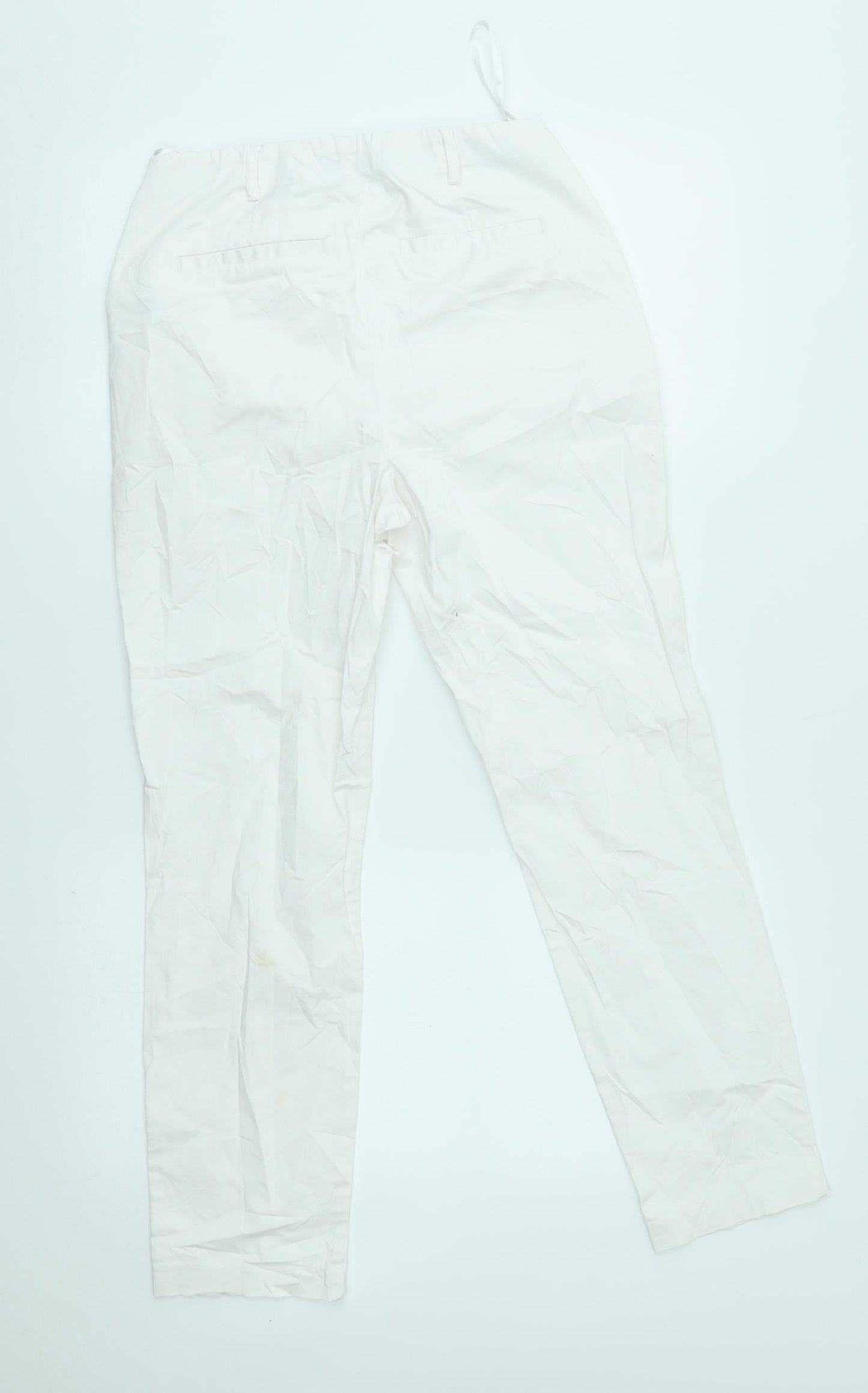 dunnes Womens White   Trousers  Size 8 L25 in