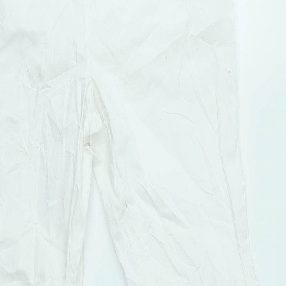 dunnes Womens White   Trousers  Size 8 L25 in