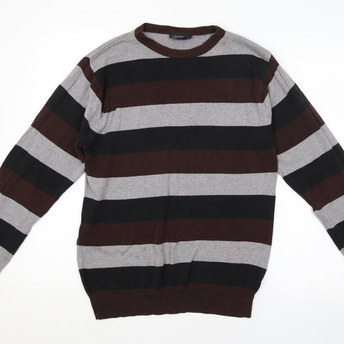 Cedar Wood State Mens Multicoloured Striped  Pullover Jumper Size S