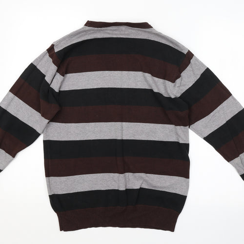 Cedar Wood State Mens Multicoloured Striped  Pullover Jumper Size S