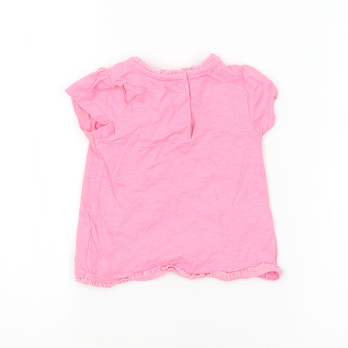 Mini Club Girls Pink   Basic T-Shirt Size 6-9 Months