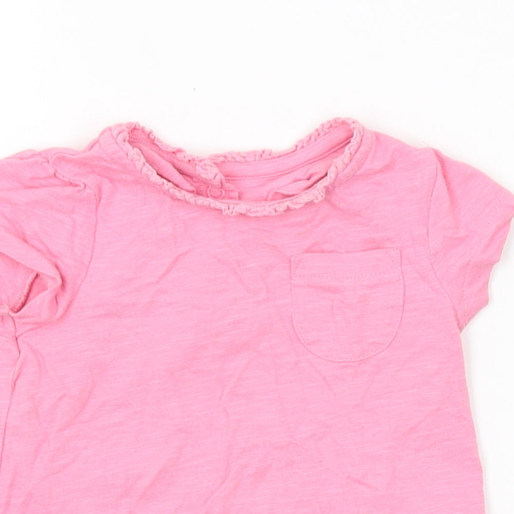 Mini Club Girls Pink   Basic T-Shirt Size 6-9 Months