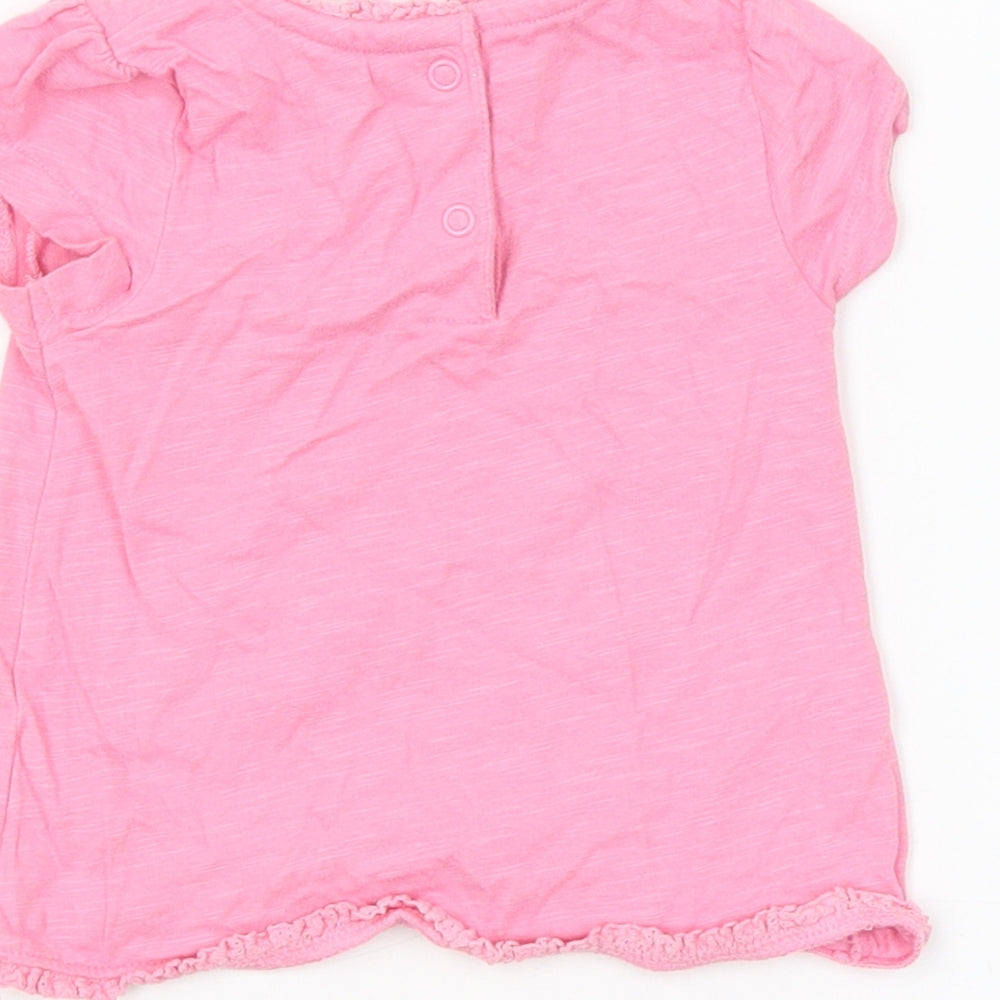 Mini Club Girls Pink   Basic T-Shirt Size 6-9 Months