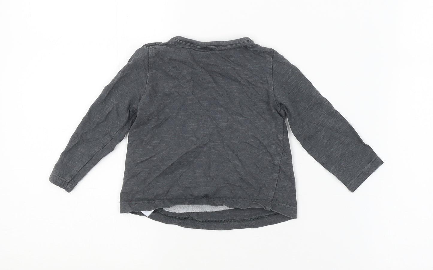 F&F Baby Grey Floral  Basic T-Shirt Size 6-9 Months