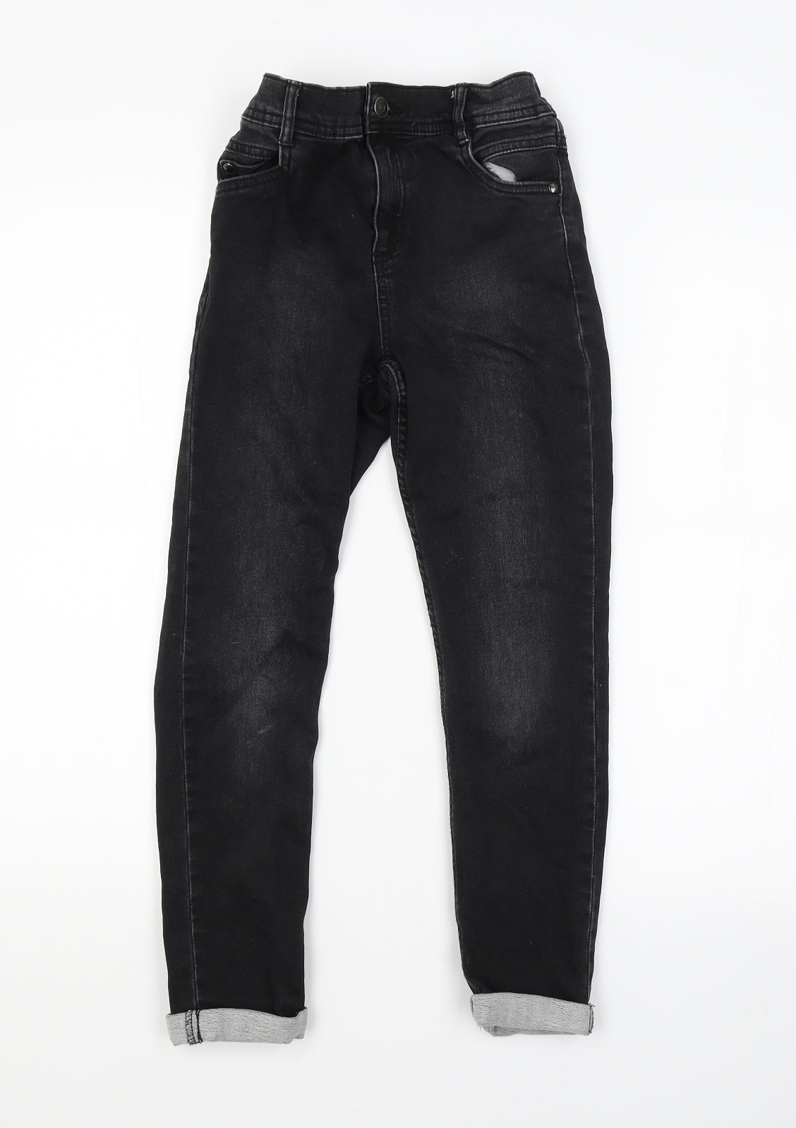 Nutmeg Girls Black   Straight Jeans Size 9-10 Years