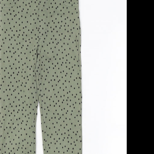 H&M Girls Green Spotted  Jegging Jeans Size 6-7 Years
