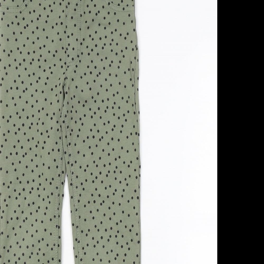 H&M Girls Green Spotted  Jegging Jeans Size 6-7 Years